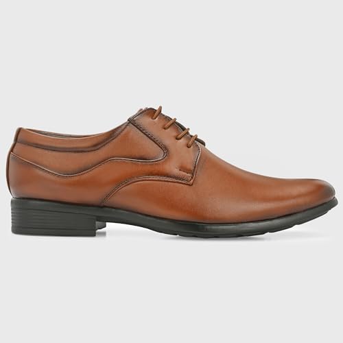 Image of Centrino Formal Shoes for Men | Lightweight Comfortable Office Shoes for Man Stylish | Cushioned Insole Lace-Up Shoes for Men | Durable TPR Sole | Trendy Classic Design Footwear for Men (8115)