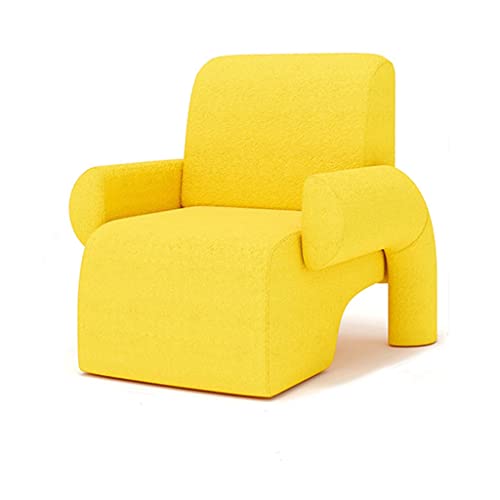 GELASIGE Sofá pequeño moderno de mediados de siglo, sofá de recepción de hotel, silla de sala de estar, silla individual con brazos, silla de salón para interiores, sofás pequeños para espacios