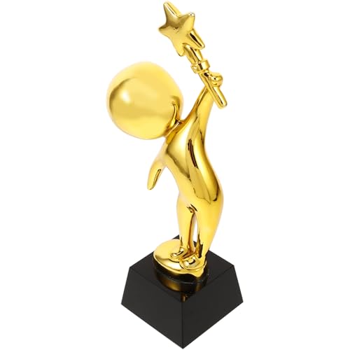Trophée en résine dorée Alipis pour compétition de maternelle et école