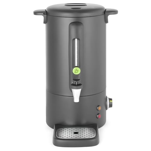 MBH - Termo para bebidas calientes negro mate para bufé. Termo profesional con grifo antigoteo para hostelería. (9 Litros)