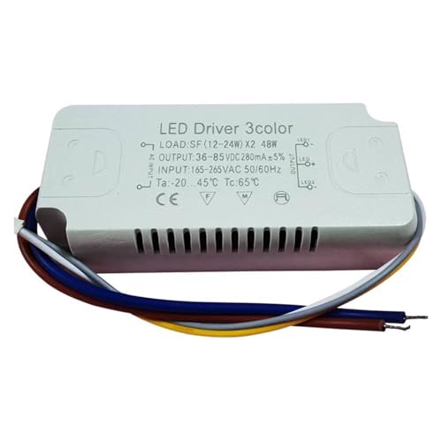 Alimentation decoupage bicolore 48W externe driver LED 12-24W x 2 plafonnier de cuisine