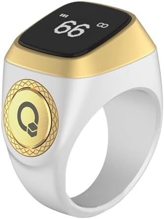 Smart Digital Prayer Ring with Tasbih Counter, Azan Alarm & OLED Display