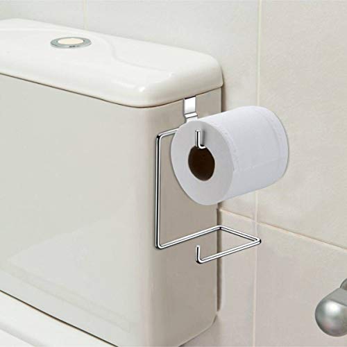 Porta Papel Higiênico Duplo Para Caixa Acoplada Suporte Luxo em Aço