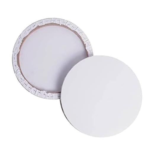 COHEALI Discos Redondos De Madera Pintura Blanca Marcos Blancos Paneles De Lienzo De Arte Panel De Tablero De Lienzo Tablero De Lienzo Estirado Diseño De Placa Circular De Acrílico Marco