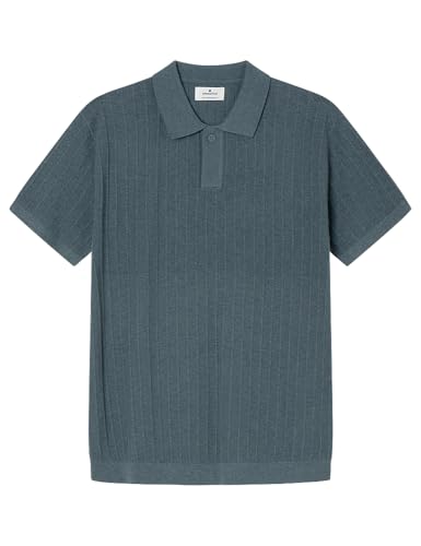 Polo en tricot côtelé homme - Haut en maille côtelée chic et confortable