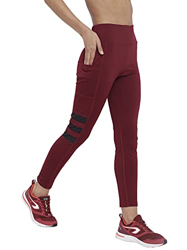 Image of CHKOKKO Women's High Rise Regular Fit Polyester Blend Sports Leggings (JSSTIGHT)