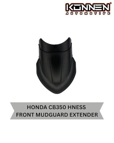 Image of Front Fender | Mudguard Extender | Mud Flap for H-onda CB350 Hness (Plastic) (Black, Pack of 1)