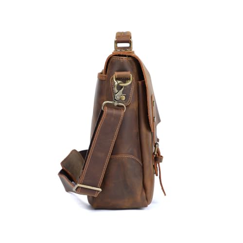 JSEIAJB Messenger Bag Male Handheld Briefcase Leather Shoulder Computer Bag3