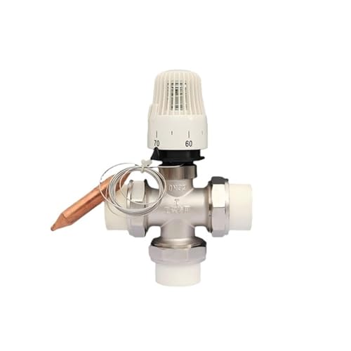 Vanne de radiateur thermostatique M30 DN25-32 à 3 voies pour chauffage au sol gris