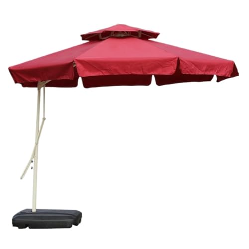 Kyusar Parasol Patio Umbrella Market Market Umbrella 8.2 pies Sun Shade Market Market paraguas con dosel de doble techo para el patio trasero jardín de jardín al aire libre paraguas de jardín para