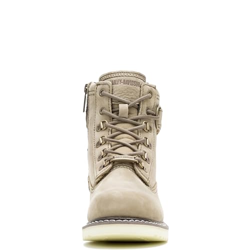 Image of Harley-Davidson FOOTWEAR Womens Marconi Riding Casual Boots Ankle Low Heel 1-2 inch