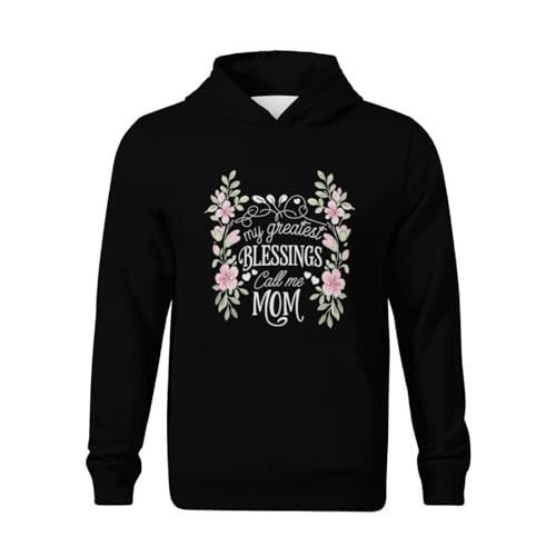 Kids My Greatest Blessings Call Me Mom-Mom Grandmother Grandma Boys Girls Lightweight Kangaroo Pocket Fleece Hoodies2