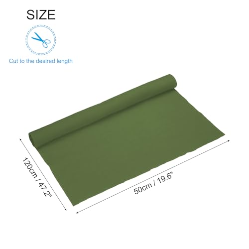 Image of MECCANIXITY 47 inch Elastic Cuffs Ribbed Trims Cotton Fabric Knit Rib Stretch Tape Cuff Sleeve Waistband for Sewing, 20 inch Wide Light Green
