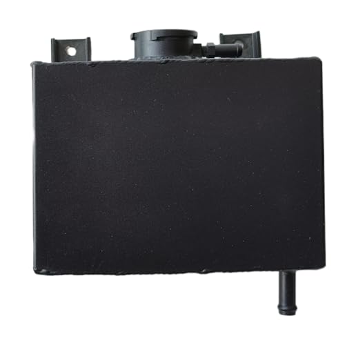 RACMOTO New Universal Aluminum Overflow Expansion Bottle Coolant Reservoir Tank With Cap BLACK