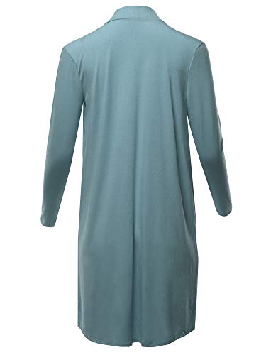 Women's Casual Long Sleeve Deep Side Slit Side Pocket Hoodie Cardigan2