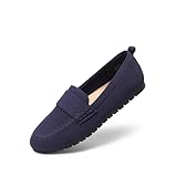 DREAM PAIRS Mocassin Femme Legers et Confortables, Loafer Tricote a Enfiler, Chaussures Plates Decontractees pour Travail, Marche et Usage Quotidien,Size 38,Marine,SDLS26001W