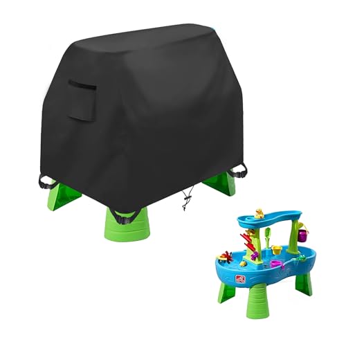 YZNKLXF Water Table Cover for Step2 Rain Showers Splash Pond Water Table, Kids Water Table Cover Step2 Waterproof and Dustproof,Black,Cover only
