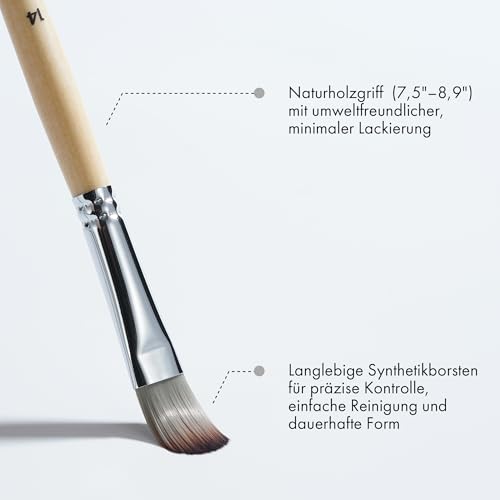 ARTIFY 25-teiliges Premium Pinselset Acrylfarben, Flache Filbert Rund Fächer Liner Eckpinsel mit Canvastasche und Malspachtel für Acryl-Öl-Aquarell-Gouache-Körperbemalung