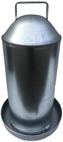 GALVANISED METAL CHICKEN DRINKER WATER DISPENSER 3 GALLON HEN POULTRY MADE IN UK