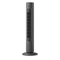 Philips Oscillating Tower Fan 5000 Series, 105 cm slim design, Remote control, Timer, 3 Speeds, 3 Modes, 40W, Powerful Yet Quiet Airflow, Suitable For Aromatherapy, Dark Grey (CX5535/11)