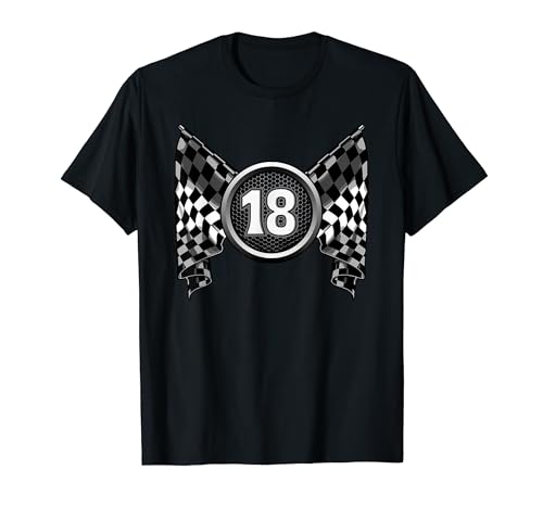Photo de Pit Crew Anniversaire 18 ans | Voiture de course pour filles et garçons T-Shirt