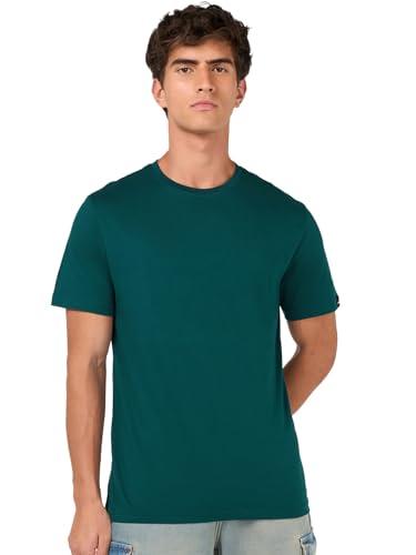 Image of Bewakoof Men's 100% Cotton Solid Regular Fit Half Sleeve Round Neck T-Shirt | Tshirt for Men Cotton| Casual Wear | Street Wear