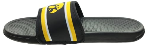 Image of FOCO NCAA Printed Team Logo and Color Stripes Comfortable Slide Sandals
