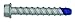 Powers Fastening Innovations 7248SD 1/2-Inch by 5-Inch Wedge-Bolt and Blue Tip Large Diameter Screw Anchor Carbon Steel, 25 Per Box