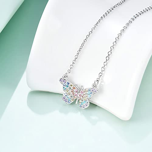 Butterfly Necklace Gifts for Girls Women,Butterfly Pendant Necklaces Jewelry Gift for Butterfly Lovers2