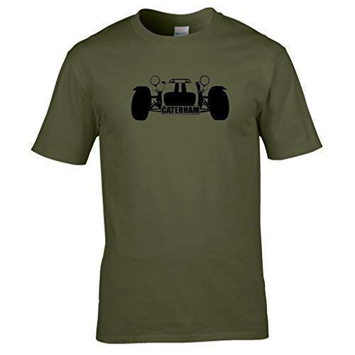 Naughtees Clothing - Caterham Super 7 Large Olive Green Standard fit T-Shirt