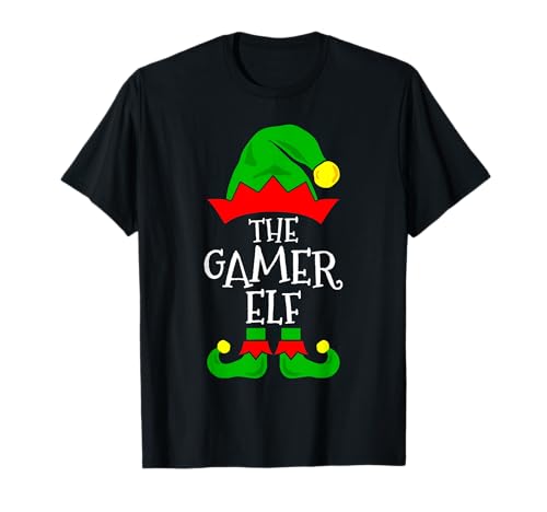 The Gamer Elf Funny Matching Family Group Christmas T-Shirt