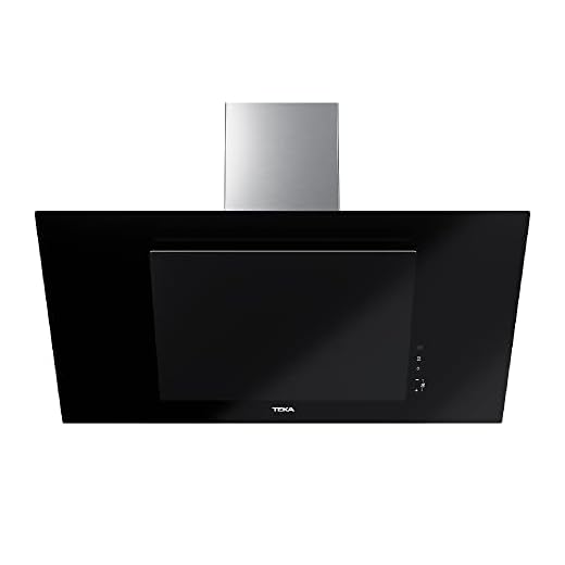 Teka DVT Pro 98660 TBS - Campana Extractora Vertical de 90cm, Aspiración Perimetral Contour, Función FreshAir, Campana Decorativa, Aspiración Dual, Touch Control, 2 Lámparas LED, Color Negro
