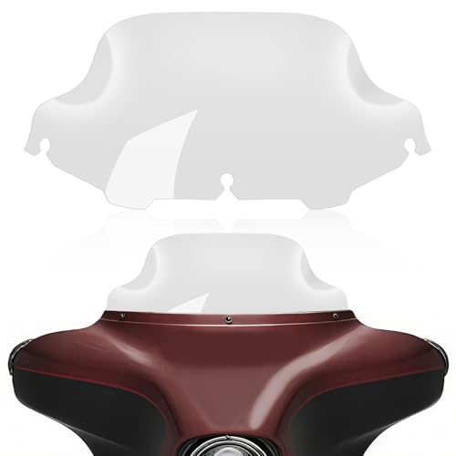 Image of 8 inch Clear Motorcycle Wave Windshield Windscreen Wind Splitter Fit For 1996-2013 Harley Davidson Touring Street Glide Electra Glide Tri Glide Flht Flhx Flhtk Flhtc Flhtcu