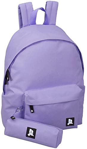 Julian Ross Morado Clado Mochila con Estuche de Escuela Educación Primaria, Secundaria para Niña y Niño, Hombre y Mujer, 41 cm, 24 L, Poliéster Impermeable, Ocio, Bolsa de Viaje