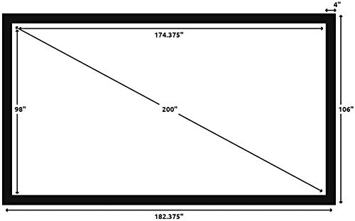 Silver Ticket Products Str Series 6 Piece Home Theater Fixed Frame 4K / 8K Ultra Hd, Hdtv, Hdr & Active 3D Movie Projection Screen, 16:9 Format, 200" Diagonal, White Material Str-169200 #TOP2