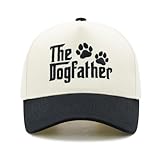 Waldeal The Dogfather Trucker Hat for Men, Best Dog Dad Gifts, Adjustable Snapback Baseball Cap for Dog Lovers, Pet Owners Gift Idea Black