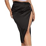 Falda básica negra para mujer, otoño y verano, para Navidad, Halloween, día de San Patricio, día de San Valentín, luna de miel, boda, día de Oktober, vacaciones, día de la madre, trabajo casual