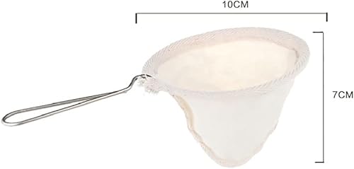 Miniatura 4 de 2 piezas de tela de franela filtro de café filtro de café pequeño calcetín tela filtro de té gotero con mango de acero inoxidable
