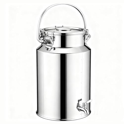 Bidon INOX avec Robinet 3l/5l/10l/15l Bidon a Lait Aluminium De Transport De Lait De Ferme Bidon De Baratte,liters-3L