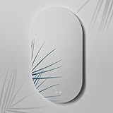 Feel Your Bath Espejo de Baño Ovalado con Luz LED Regulable, Antivaho,...