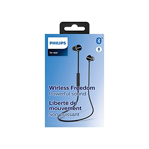 PHILIPS UN102 Upbeat in-Ear Wireless Bluetooth with Microphone, Around the Neck, in-Ear Bluetooth, Magnetic Earbuds, 7hr Playtime, (TAUN102) Black by PHILIPS - Used condition - Image 2