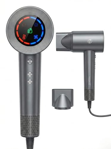 Image of Ionic Hair Dryer, 300 Million Negative Ions For Frizz Free and Breakage Free Hair, Auto Cleaning With 110,000 RPM Brushless Motor,54 dB Quiet Operation, 3 Temperature Settings, Fast Drying for All Hair Types
