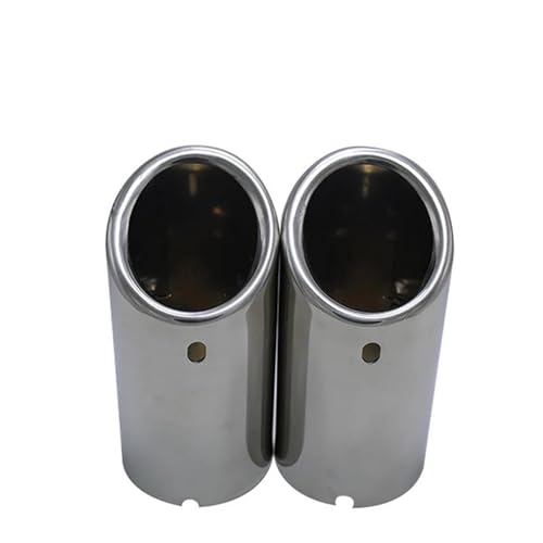 Tuyau d'échappement pour A1 A3 A4 B8 Q5 : canule de silencieux 75mm argent x2