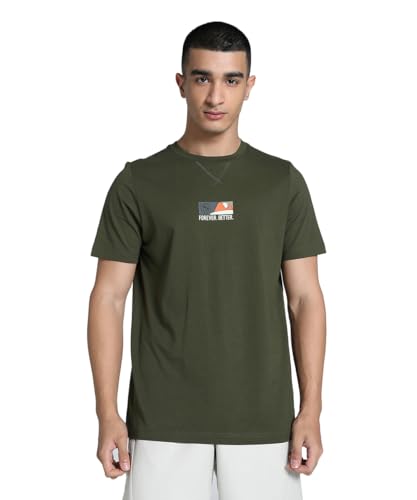 PUMA Unisex Better Sportswear Tee T-Shirts, Dark Olive, XL EU – Ansicht 1