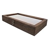 Diseño fácil de usar: la caja de exhibición de mariposas es fácil de usar, no requiere conocimientos, lo que la hace accesible para todos, almacenamiento de colección de rocas, vitrina para rocas