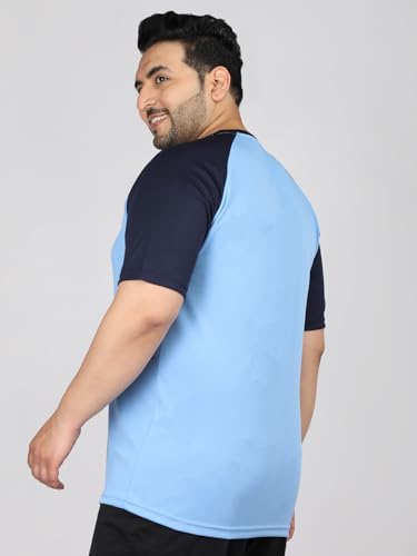 Image of CHKOKKO Men's Polyester Regular Fit Solid Sports T-Shirt