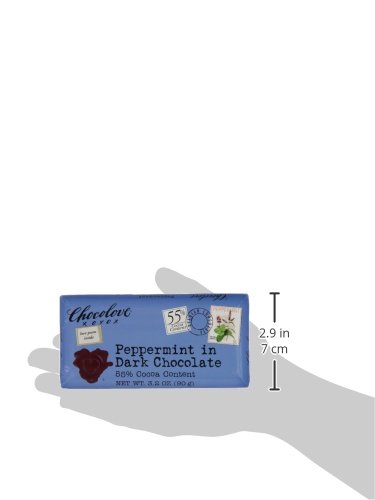Chocolove Peppermint In Dark Chocolate, 55% Cacao | Pack Of 6 | Non Gmo, Rainforest Alliance Certified Cacao | 3.2Oz Bar #TOP2