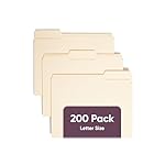 Smead File Folders Letter Sized, 1/3-Cut Tab, Assorted Positions, Letter Size Manila Folders, 200 Per Box