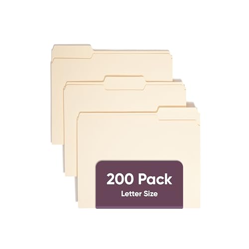 Smead-File-Folders-Letter-Sized-13-Cut-Tab-Assorted-Positions-Letter-Size-Manila-Folders-200-Per-Box Smead File Folders Letter Sized, 1/3-Cut Tab, Assorted Positions, Letter Size Manila Folders, 200 Per Box - Image 1