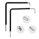 Xiciki 2 Stück Fenster Einstellwerkzeug, Fenster Einstellschlüssel, Gebogener 4mm Sechskant, Kugelkopf 4mm, und Torx TX15 für vielseitige Justierung von Fensterbeschlägen